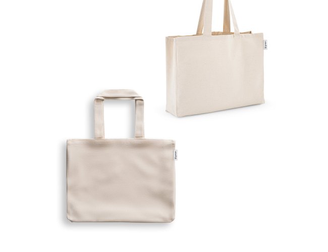 PARMA. Sacola em algod�o, algod�o reciclado e poli�ster reciclado (220 g/m�)