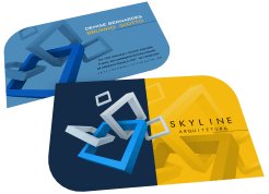 Cart�o de Visita - Cart�o de Visita com Dois Cantos Arredondados