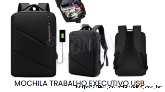 MOCHILA TRABALHO EXECUTIVO USB